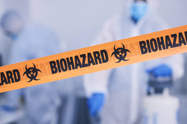 Professional Biohazard Cleanup technician working in Freeport, NY